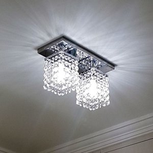 Lustre Plafon Decorativo Cristais Legitimos k9 Uso Sala Quarto Pequeno