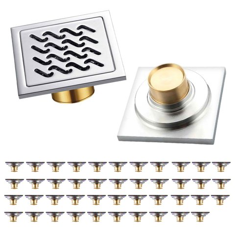 Ralo 10x10 Inox Kit 43 Uni Banheiro Casa Quintal Varanda sem Odor Inseto Lavabo Seguro Duravel Higie