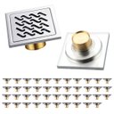 Ver imagem 1 de Ralo 10x10 Inox Kit 43 Uni Banheiro Casa Quintal Varanda sem Odor Inseto Lavabo Seguro Duravel Higie