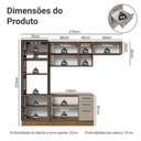 Ver imagem 4 de Cozinha Completa Agata 9 Portas 3 Gavetas MDP 270cm Bege Madesa