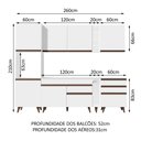 Ver imagem 4 de Armário de Cozinha Completa 260cm Branco Reims Madesa 05