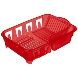 Escorredor de Louças Vermelho 46x31cm Plástico Sanremo - 1