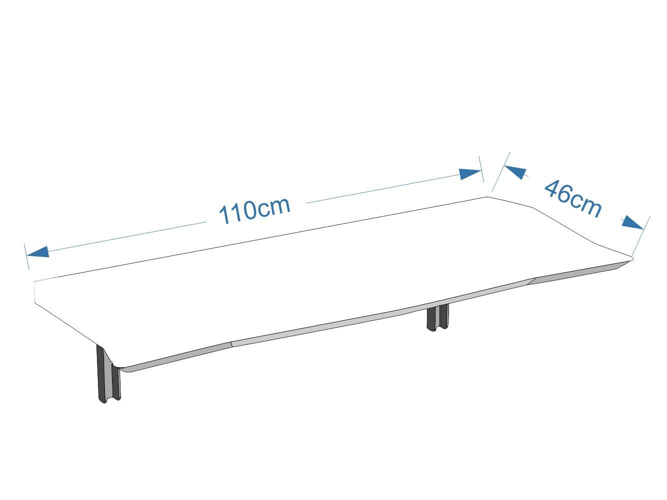 Mesa Dobrável 110 cm Linha Apetit com 2 Banquetas - Cor Turquesa - 4
