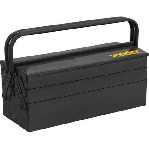 Caixa Metálica para Ferramentas 5 Gavetas 50cmx19cmx20cm Vonder Preto
