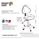 Ver imagem 3 de Cadeira De Escritório Giratória Anatômica Best Azul