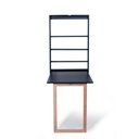 Ver imagem 2 de Mesa Retrátil de Parede com Organizador Madeira e Mdf Preto/mel - Móveis Britz