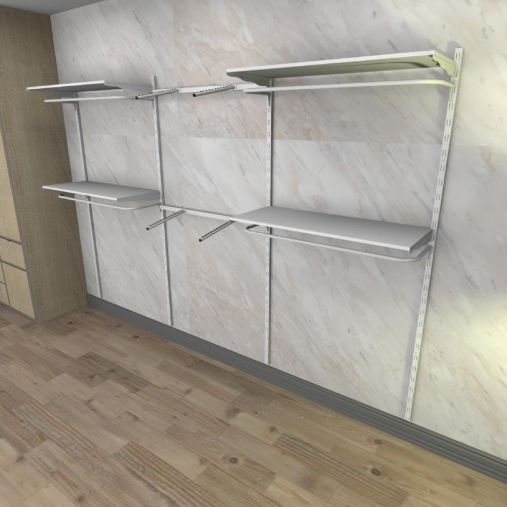 Kit Closet 26 Peças Regulável 300x200cm Branco 2b317 - 4