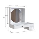 Ver imagem 6 de Penteadeira Suspensa com Nichos e Gavetas Branca Cor:branco