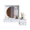 Ver imagem 4 de Penteadeira Suspensa com Nichos e Gavetas Branca Cor:branco