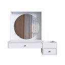 Ver imagem 3 de Penteadeira Suspensa com Nichos e Gavetas Branca Cor:branco