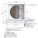 Ver imagem 7 de Penteadeira Suspensa com Nichos e Gavetas Branca Cor:branco