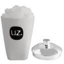 Ver imagem 2 de Porta Algodão e Cotonete para Banheiro Pote com Tampa Uz Branco 400ml