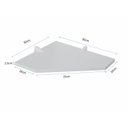 Ver imagem 3 de Kit 3 Prateleiras de Canto 30x30 Mdp Branca com Suportes