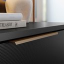Ver imagem 5 de Cômoda Alia 4 Gavetas com Pés Preto Prime Tx/Amêndola Touch - Demobile