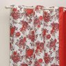Cortina Floratta 3 Metros x 1,70 Metros Alt Tecido Rústico (P.A.) - Vermelho - 2