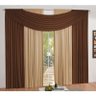 Cortina Sofia 2 Metros x 1,80 Metros Alt Tecido Malha - Tabaco/Avelã - 1