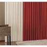 Cortina para Varão Suelen 3 Metros x 2,80 Metros Alt Tecido Malha - Vermelho/Palha - 3
