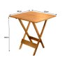 Conjunto de Mesa Dobrável para Restaurante de Madeira 90x90 com 4 Cadeiras Natural - 3