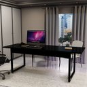 Ver imagem 2 de Mesa de Reunião para Escritório Industrial Pés de Ferro para Sala Executava Notebook e Computador