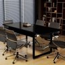 Mesa de Reunião para Escritório Industrial Pés de Ferro para Sala Executava Notebook e Computador - 2