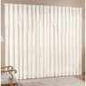 Cortina para Varão Nicole 3,00 Metros x 2,50 Metros Alt Tecido Microfibra com Renda - Palha - 1