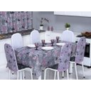 Ver imagem 1 de Kit 4 Capas Encosto de Cadeira de Aço Tubular Cozinha Malha Gel Estampa Divertida Borboleta Cinza e 