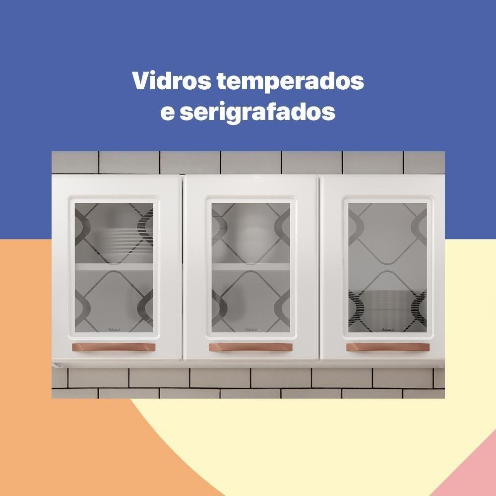 Cozinha De Aço Compacta Telasul Mirage New Branco 3 Vidros 4 Peças - 3