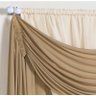 Cortina para Varão Lorena 4 Metros x 2,80 Metros Alt. Tecido Malha Gel - Avelã/Palha - 3