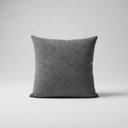 Ver imagem 1 de Almofada Cheia Suede Quadriculado 40 X 40 - Cinza