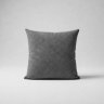 Almofada Cheia Suede Quadriculado 40 X 40 - Cinza - 1