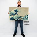 Ver imagem 2 de Quadro Decorativo A Grande Onda de Kanagawa em Moldura Caixa TaColado Moldura Caixa 3cm Madeira com