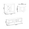 Conjunto Sala Rack Mesa Centro e Buffet Artely Marrom Verde - 3