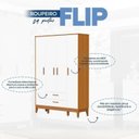 Ver imagem 7 de Quarto Completo com Roupeiro 4 Portas Flip Branco/Fosco/Savana