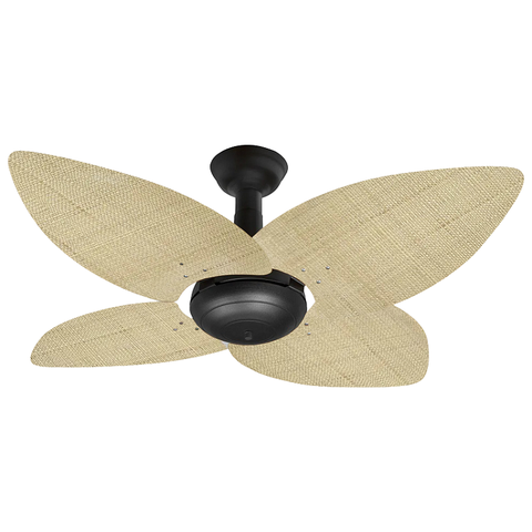 Ventilador de Teto Office Jet Aspen Venti-Delta Preto 4Pás Rattan Natural 220v