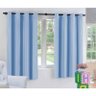Cortina Blackout Corta Luz Juvenil 2M x 1,30M Tecido PVC - Azul - 5