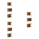 Ver imagem 2 de Kit 3 Estantes para Livros 7 Prateleiras 200CMX216CM Office Industrial Marrom/Canela/Branco Brilho