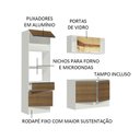 Ver imagem 5 de Cozinha Compacta Madesa Diamante Pop com Armário, Balcão e Tampo Branco/Rustic