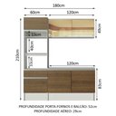 Ver imagem 4 de Cozinha Compacta Madesa Diamante Pop com Armário, Balcão e Tampo Branco/Rustic
