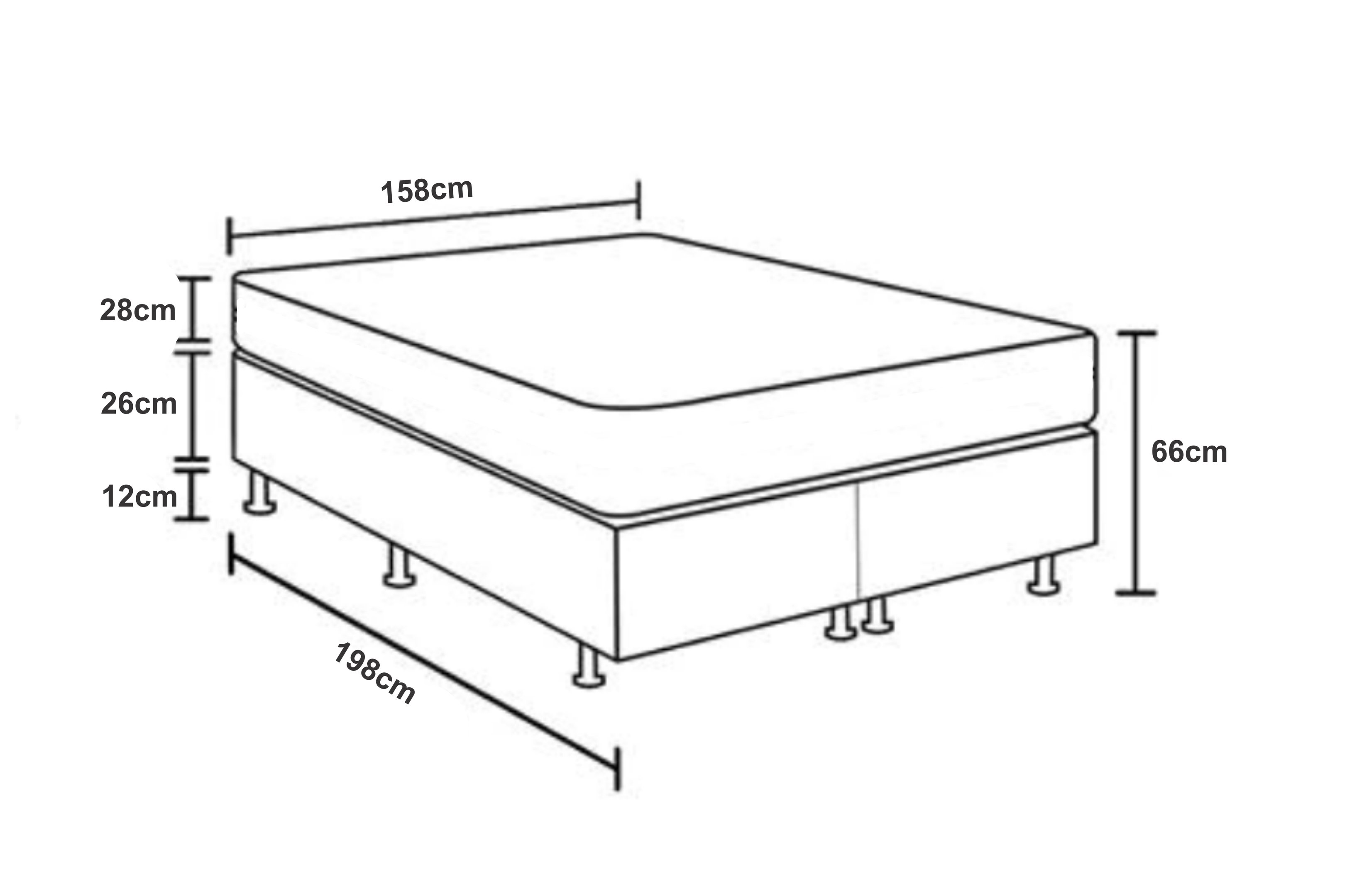 Cama Box Queen Guarda-Costas Espuma D45 Probel  66x158x198 - 4