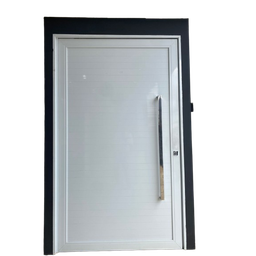 Porta Pivotante 2,40x1,20 Lambril Duplo Aluminio Branco Linha 45 Gold - 5