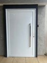 Ver imagem 3 de Porta Pivotante 2,40x1,20 Lambril Duplo Aluminio Branco Linha 45 Gold
