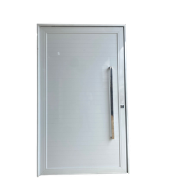Porta Pivotante 2,40x1,20 Lambril Duplo Aluminio Branco Linha 45 Gold - 1