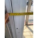 Ver mais imagens de Porta Pivotante 2,40x1,20 Lambril Duplo Aluminio Branco Linha 45 Gold