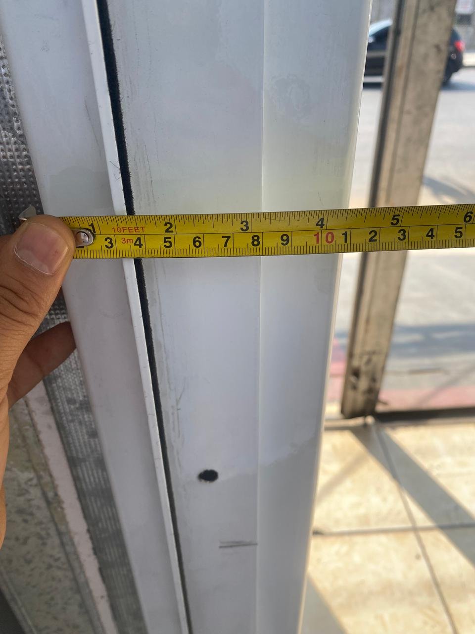 Porta Pivotante 2,40x1,20 Lambril Duplo Aluminio Branco Linha 45 Gold - 7