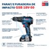 Parafusadeira Furadeira Impacto a Bateria Gsb 18v-50 Brushless 18v Sb Bosch - 9