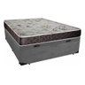 Cama Box Baú Casal Colchão Mola Bonnel Belos Sonhos + Box Suede 61x138x188:cinza - 3
