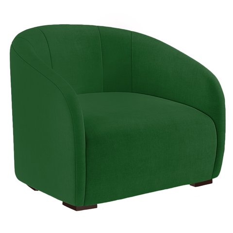 Poltrona Decorativa Julia Suede Verde - Dominic Decor