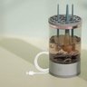 Maquina de Limpeza Pincel de Maquiagem Usb Limpeza Profunda Potente Vibraçao Automatico Remove Sujei - 5
