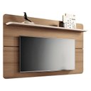Ver imagem 1 de Painel para Tv Suspenso Curv 1.8 Castanho Off White – Hb Móveis
