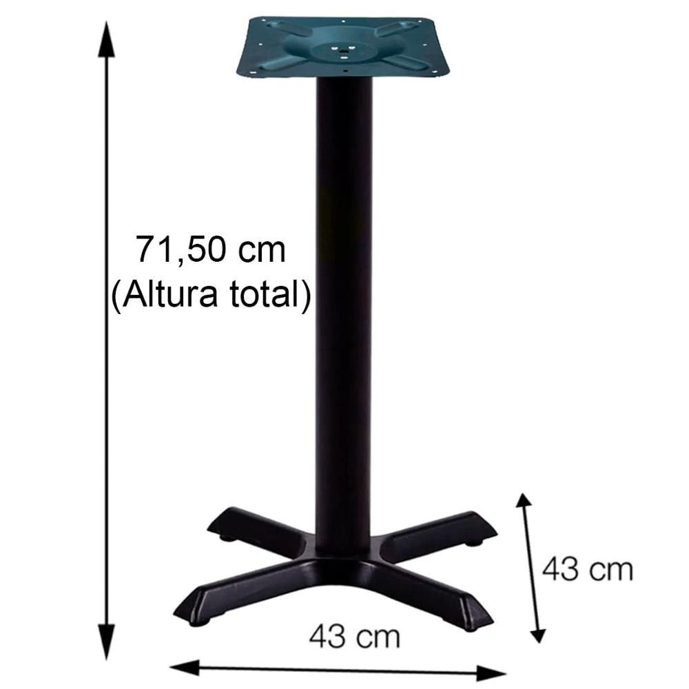 Mesa Ômega Ferro Preto 74 Cm (alt) Base em X Tampo Mdp Redondo 60 Cm (larg) X 2,50 Cm (alt) Branco - 3